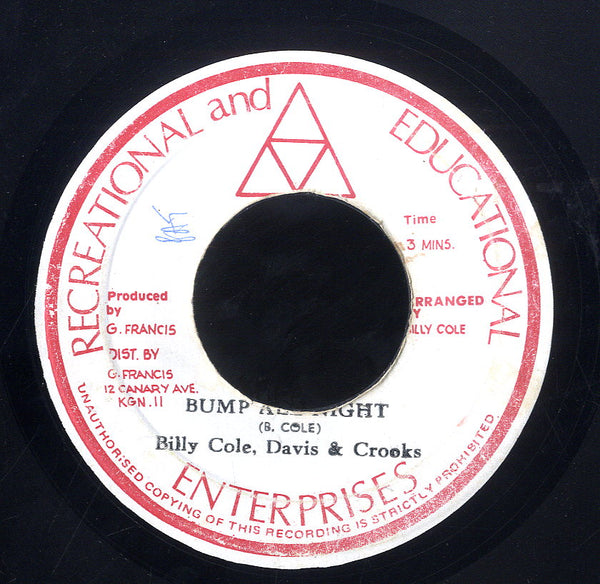 DAVIS & CROOKS / BILLY COLE [Bump All Night / Extra Careful]