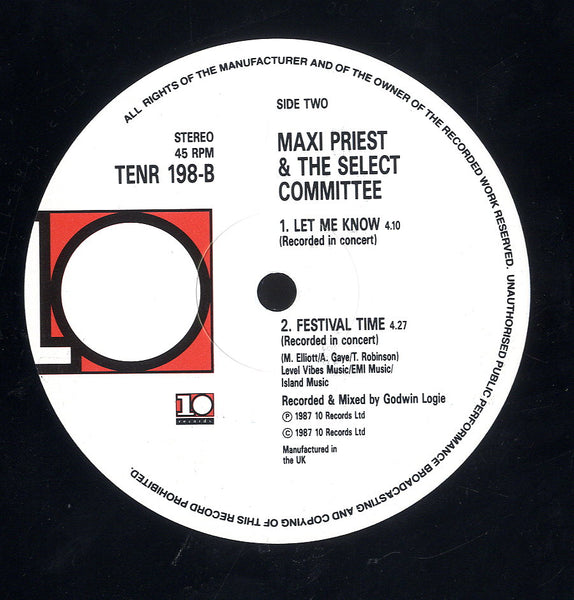 MAXI PRIEST [Some Guys Have All The Luck (Extended Remix) / Let Me Know (Recorded In Concert) / Festival Time (Recorded In Concert)]