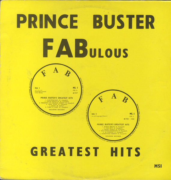 PRINCE BUSTER [Fabulous  Greatest Hits]