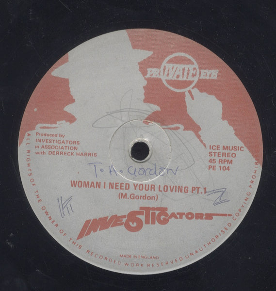 INVESTIGATORS [Woman I Need Your Loving]