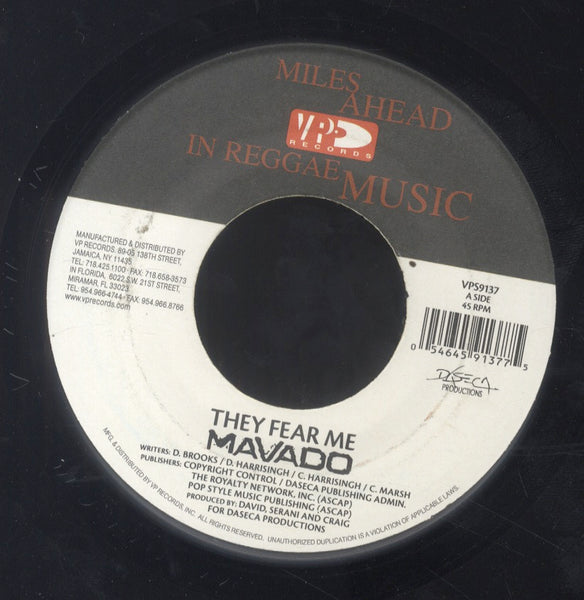 MAVADO [They Fear Me / Born And Raised]