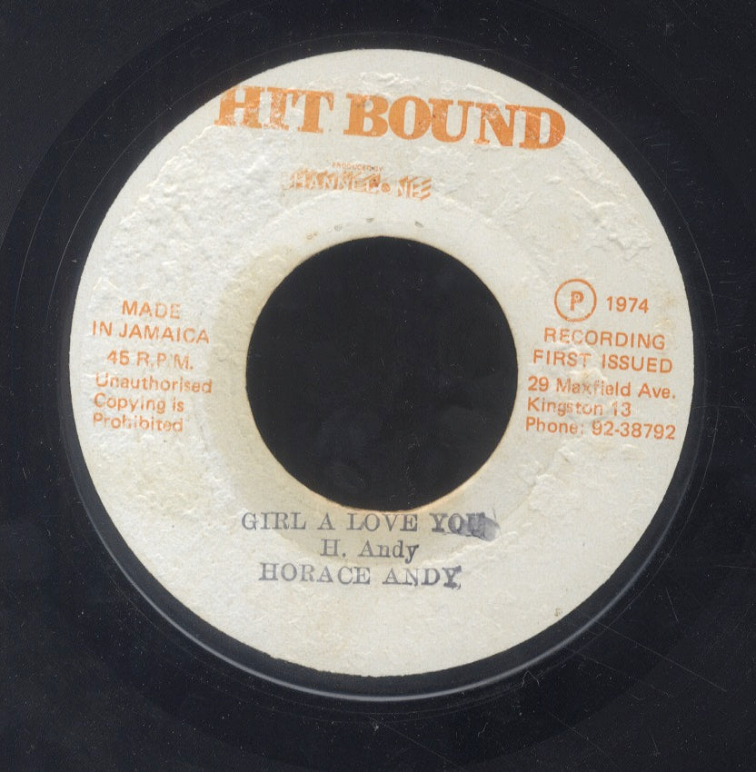 HORACE ANDY [Girl A Love You]