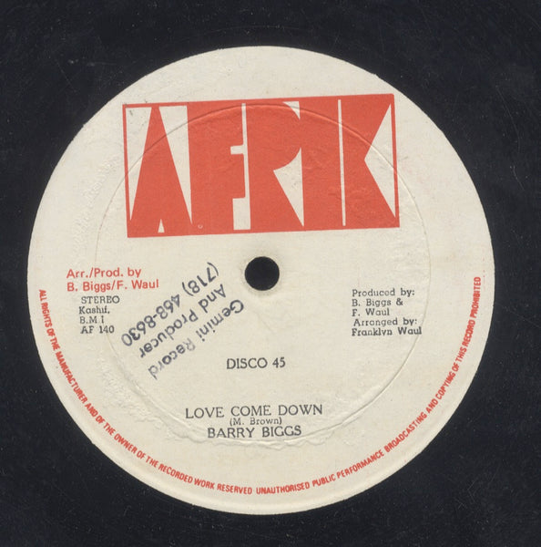 BARRY BIGGS / DEAN FRAZER [Love Come Down / Pr 2]