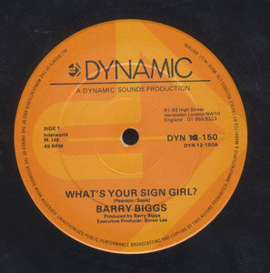 BARRY BIGGS [What's Your Sign Girl? / Surley]