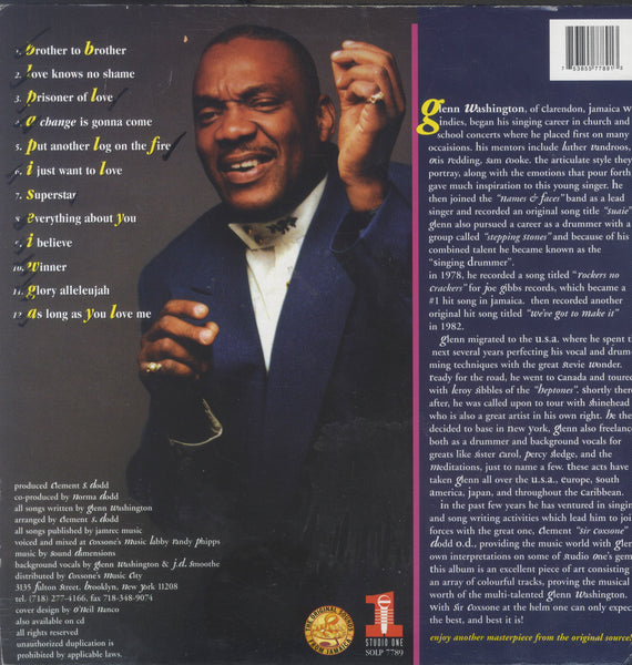 GLEN WASHINGTON [Brother To Brother]