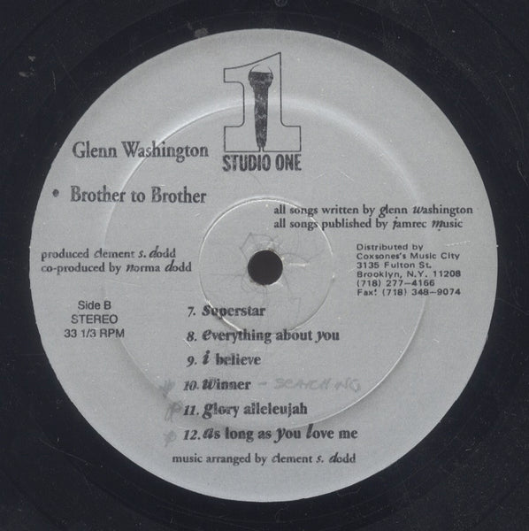 GLEN WASHINGTON [Brother To Brother]