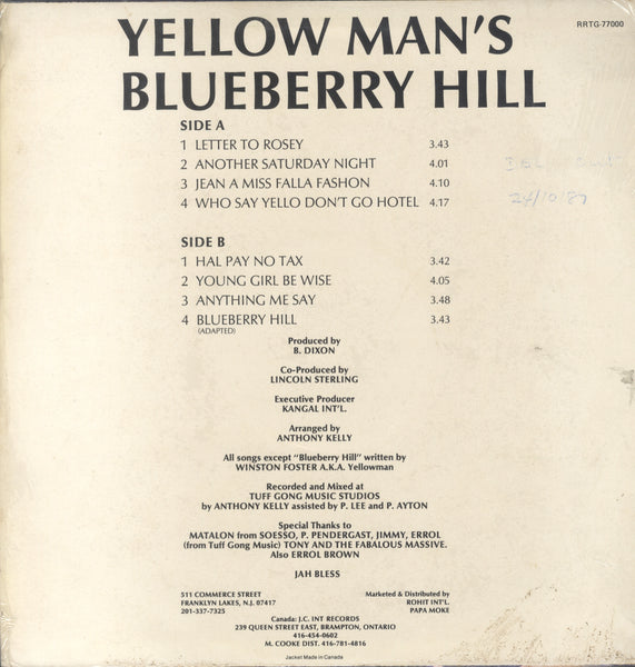 YELLOWMAN [Blue Berry Hill]