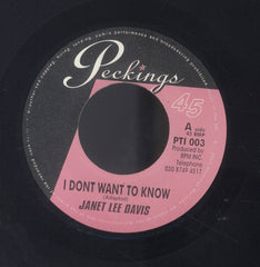 JANET LEE DAVIS [I Don't Want To Know]