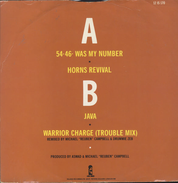 ASWAD [54-46 Was My Number / Horns Revival / Java / Warrior Charge(Trouble Mix) ]