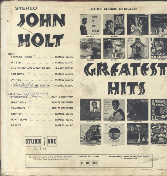 JOHN HOLT [Greatest Hits]