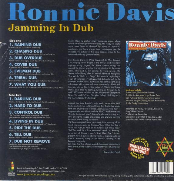 RONNIE DAVIS [Jamming In Dub]