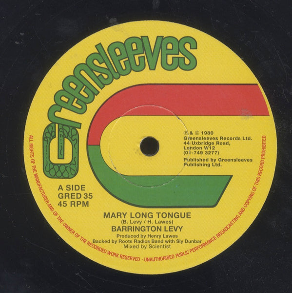 BARRINGTON LEVY [Mary Long Tongue / Look Youthman]