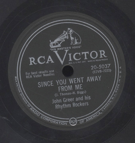 JOHN GREER AND HIS RHYTHM ROCKERS [I'm The Fat Man / Since You Went Away From Me]