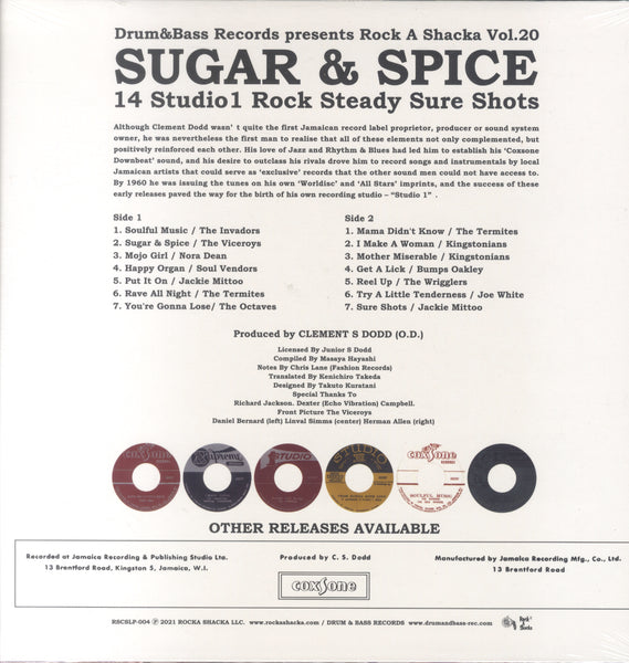 V.A. THE TARTANS . THE VICEROYS. JACKIE MITTOO. ETC... [Sugar & Spice 14 Studio1 Rock Steady Sure Shots]