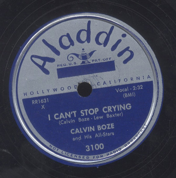 CALVIN BOZE [I've Got News For You / I Can't Stop Crying]