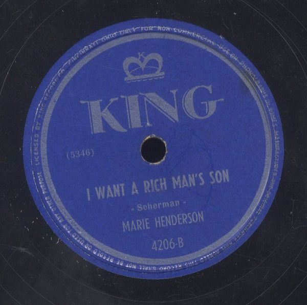 MARIE HENDERSON [The Key To My Door / I Want A Rich Man's Son]