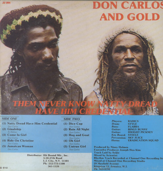 DON CARLOS AND GOLD [Them Never Know Natty Dread Have Him Credential]