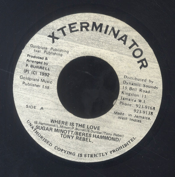 SUGAR MINOTT. BERES HAMMOND & TONY REBEL [Where Is The Love]