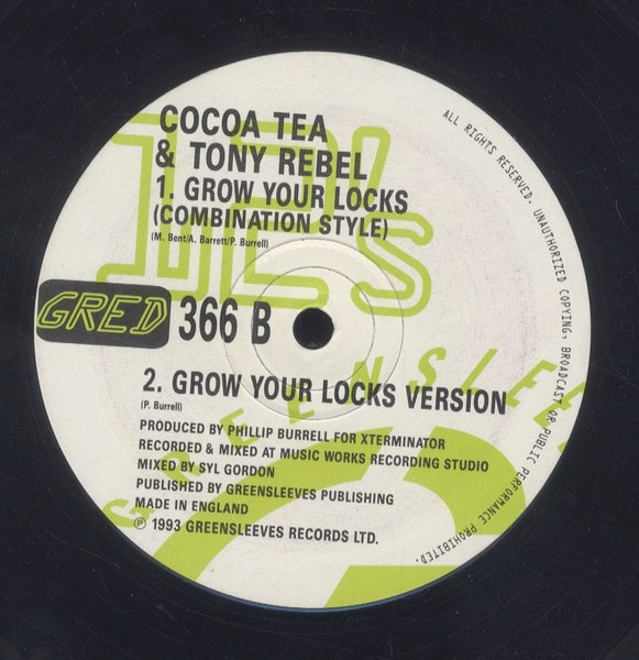 COCOA TEA / TONY REBEL / COCOA TEA & TONY REBEL [Grow Your Locks / Nazarine Vow / Grow Your Locks (Combination Style)]