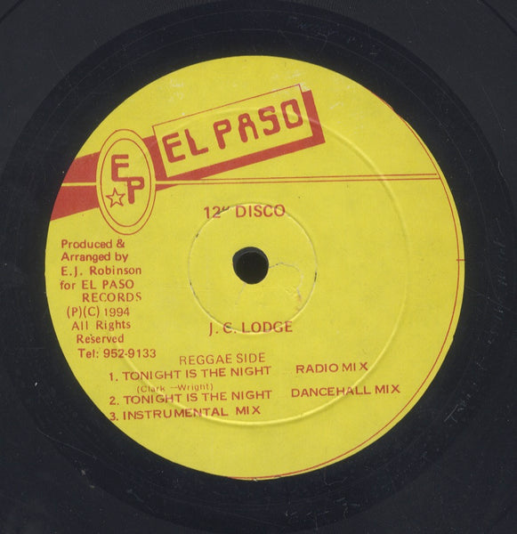 J.C. LODGE [Tonight Is The Night (Reggae Side / Hip Hop Side)]