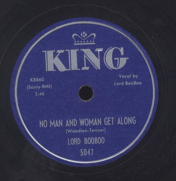 LORD BOOBOO [De Knife, De Fork, De Spoon / No Man And Woman Get Along]