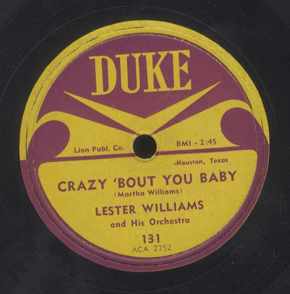 LESTER WILLIAMS [Don't Take Your Love From Me / Crazy Bout You Baby]