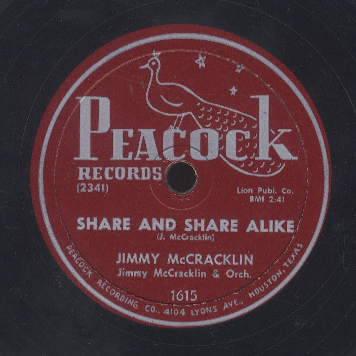 JIMMY MCCRACKLIN [Share And Share Alike / She Felt Too Good]