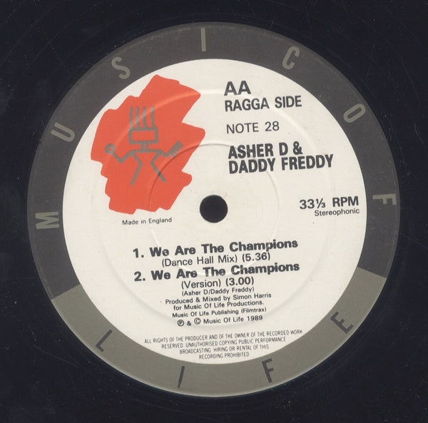 ASHER D & DADDY FREDDY [We Are The Champions( Club Mix/Street Mix/Dance Hall Mix/Version)]