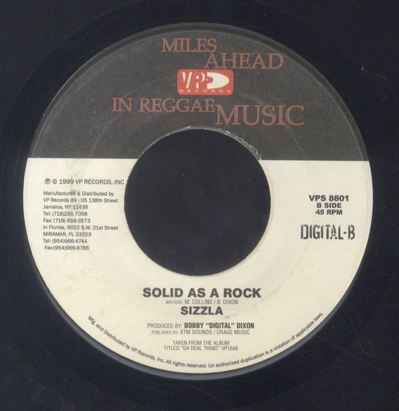 SIZZLA [Solid As A Rock / Thank U Mama ]