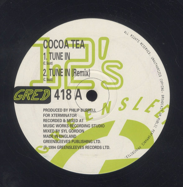 COCOA TEA [Tune In (7" Version / Remix ) / Tune In To Dis Riddim ( Version )]