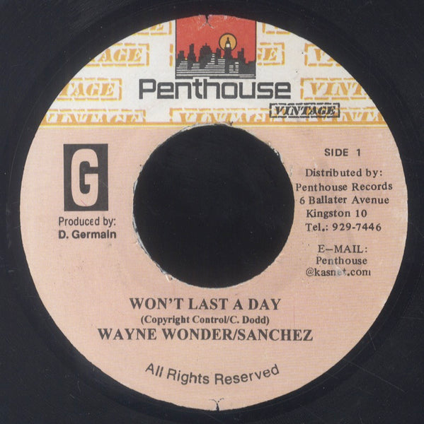 WAYNE WONDER & SANCHEZ [Won't Last A Day]