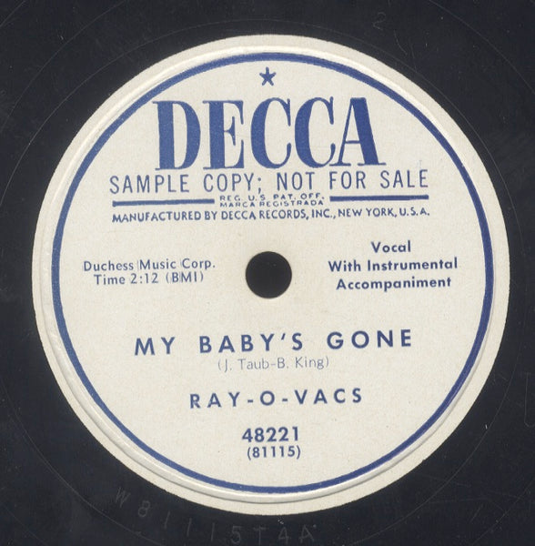 RAY - O - VACS [Let's / My Baby Is Gone]