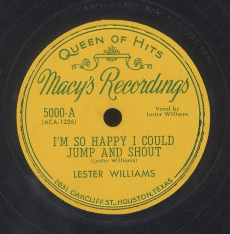 LESTER WILLIMAS [I'm So Happy I Could Jump And Shout / Wintertime Blues]