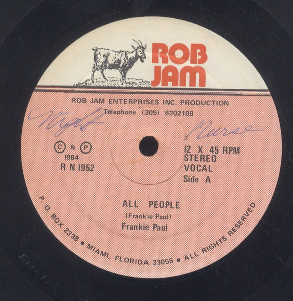 FRANKIE PAUL [All People]