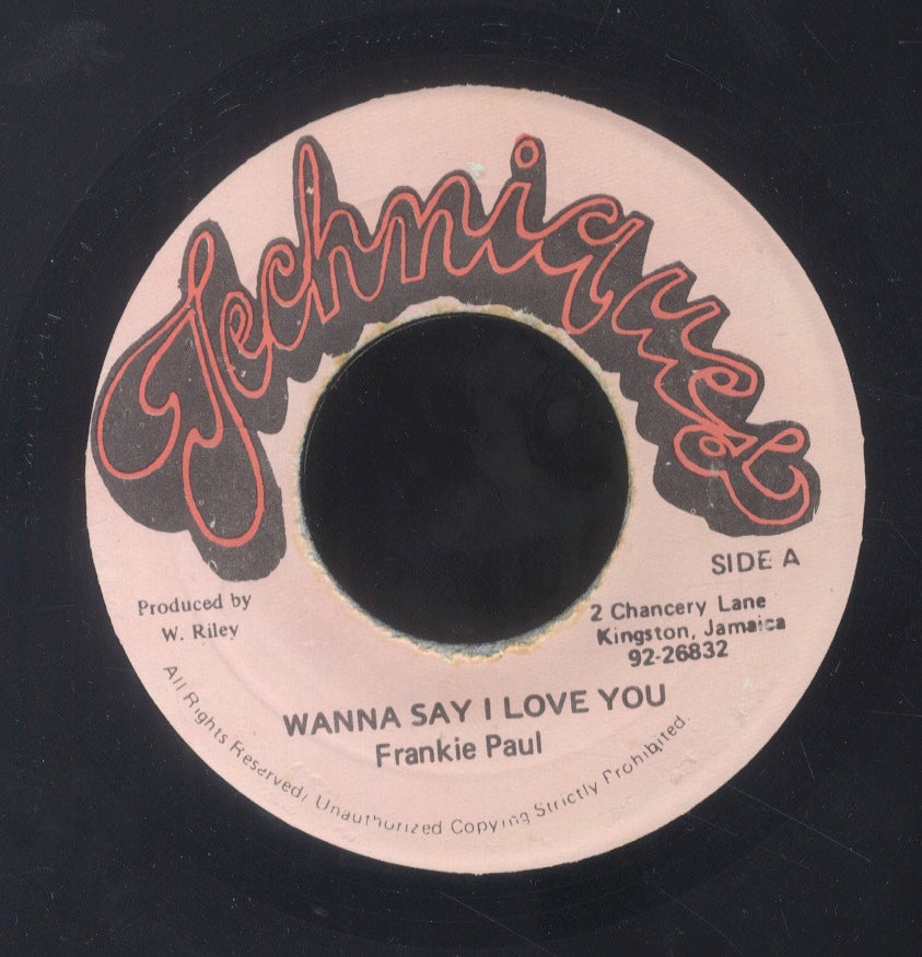 FRANKIE PAUL [Wanna Say I Love You]