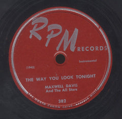 MAXWELL DAVIS AND THE ALL STARS [The Way You Look Tonight / Side Car]