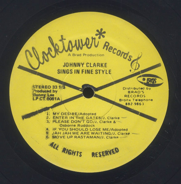 JOHNNY CLARKE [Sings In Fine Style]