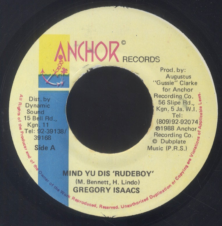 GREGORY ISAACS [Mind Yu Dis "Rudeboy"]