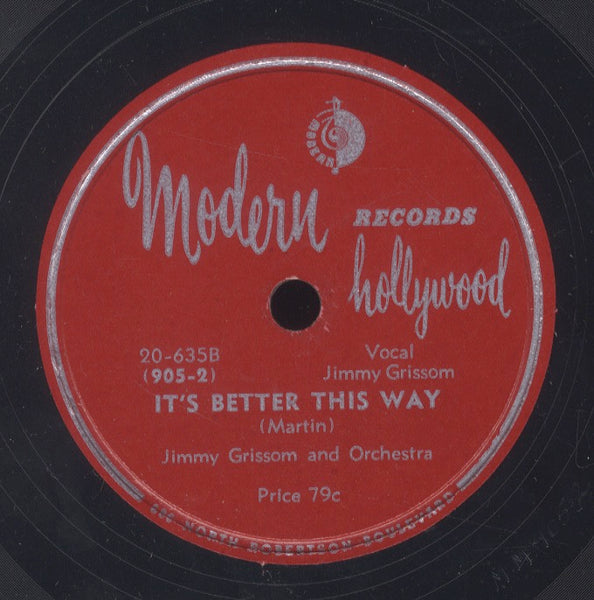 JIMMY GRISSOM AND ORCHESTRA [Pretty Mama Boogie / It's Better This Way]