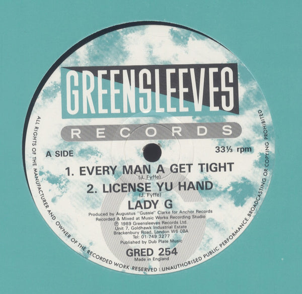 LADY G [Nuff Respect(Original Mix/Remix) / Every Man A Get Tight,  Licence Your Hand]