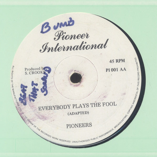 THE PIONEERS [Sweet Dreams / Everybody Plays The Fool]