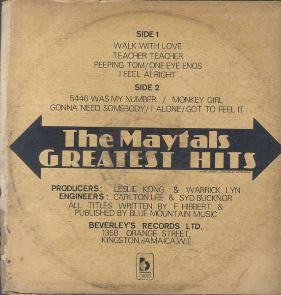 TOOTS & THE MAYTALS [Greatest Hits]