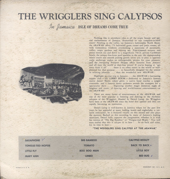 THE WRIGGLERS [Sing Calypso At The Arawak Hotel]