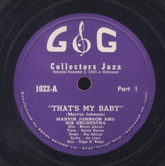 MARVIN JOHNSON AND HIS ORCHESTRA [That's My Baby]