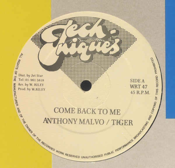 ANTHONY MALVO & TIGER [Come Back To Me / Daddy Tiger,Acapella Mix]