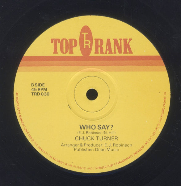 CHUCK TURNER [Another Love Song / Who Say?]