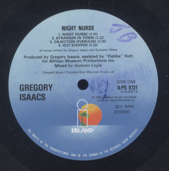 GREGORY ISSACS [Night Nurse]