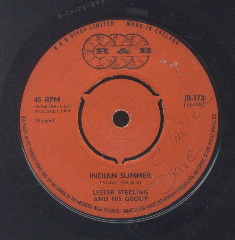 LESTER STERLING / STRANGER & PATSY [Indian Summer / I'll Forgive You]